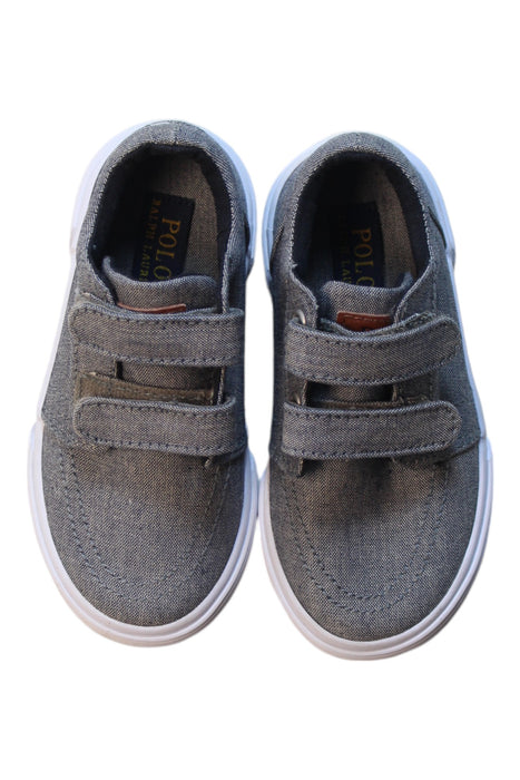 A Grey Sneakers from Polo Ralph Lauren in size 3T for boy. (Back View)