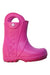 A Pink Rain Boots from Crocs in size 18-24M for girl. (Front View)