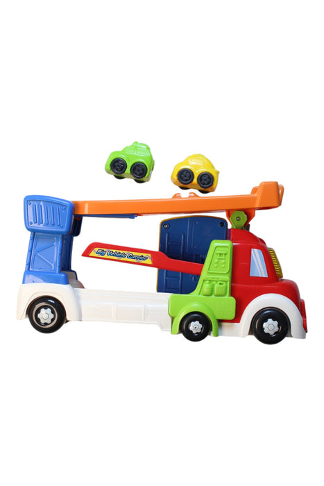 A Multicolour Cars Trucks Trains & Remote Control from Vtech in size O/S for neutral. (Front View)