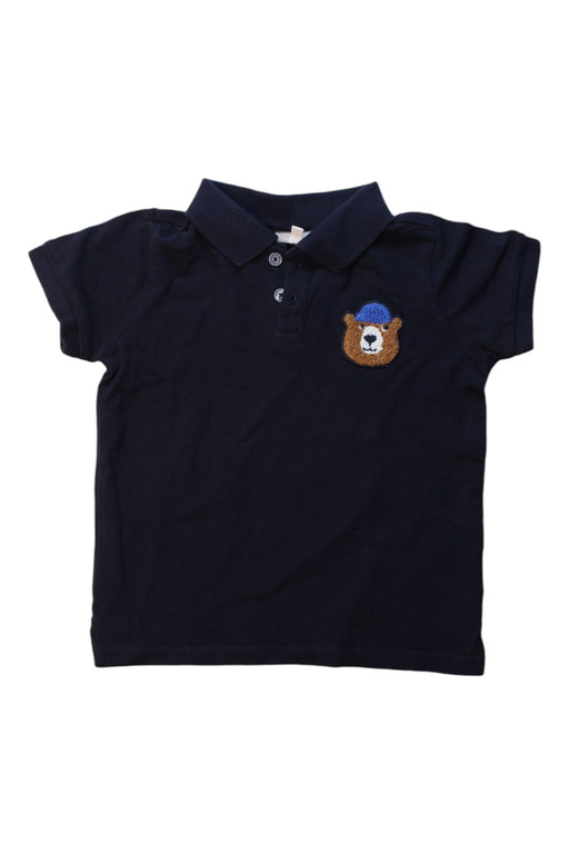 A Navy Short Sleeve Polos from Seed in size 3T for boy. (Front View)