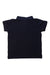 A Navy Short Sleeve Polos from Seed in size 3T for boy. (Back View)