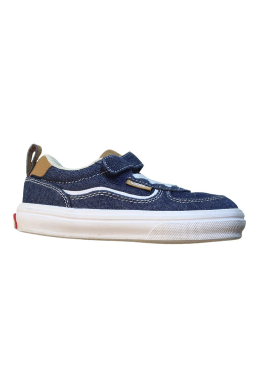 A Blue-White Sneakers from Vans in size 5T for boy. (Front View)