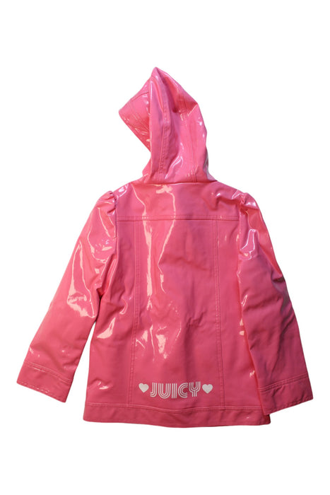 A Pink Rain Jackets from Juicy Couture in size 8Y for girl. (Back View)