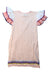 A Pink Sleeveless Dresses from Velveteen in size 8Y for girl. (Front View)