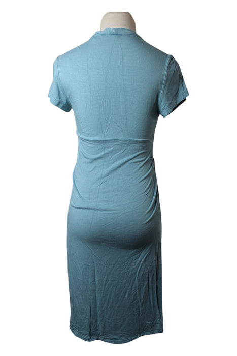 A Blue Short Sleeve Dresses from Seraphine in size S for maternity. (Back View)