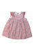 A Pink Sleeveless Dresses from Petit Bateau in size 6-12M for girl. (Front View)