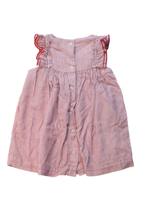 A Pink Sleeveless Dresses from Petit Bateau in size 6-12M for girl. (Back View)