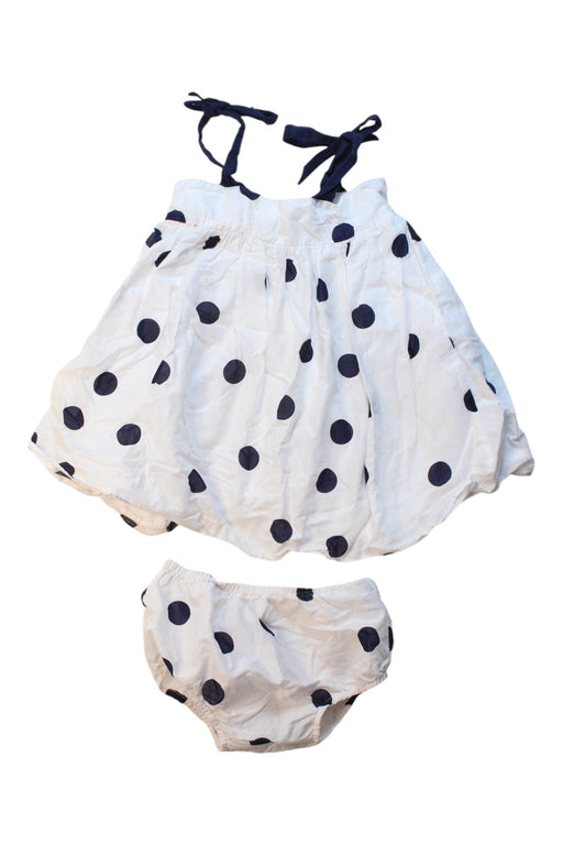 A White Bloomers from Jacadi in size 6-12M for girl. (Front View)