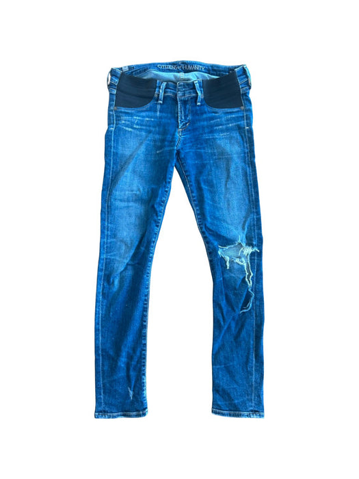 A Blue Jeans from Citizens of Humanity in size M for maternity. (Front View)