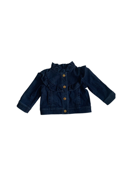 A Navy Lightweight Jackets from Janie & Jack in size 6-12M for girl. (Front View)