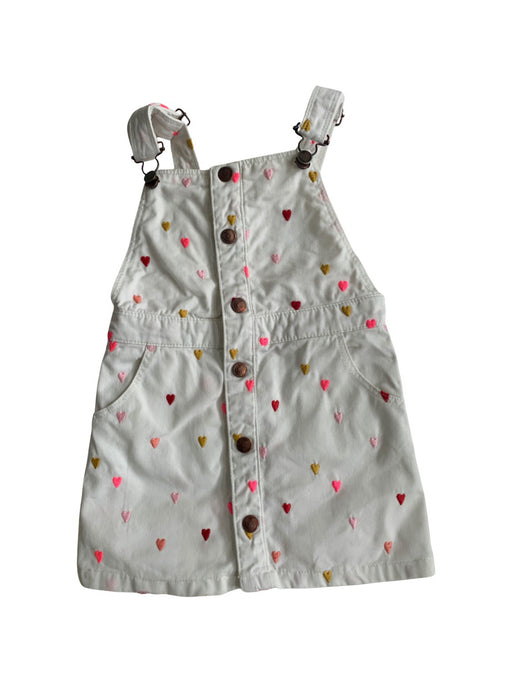 A White Overall Dresses from Du Pareil au même in size 3T for girl. (Front View)