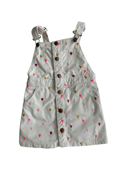 A White Overall Dresses from Du Pareil au même in size 3T for girl. (Front View)