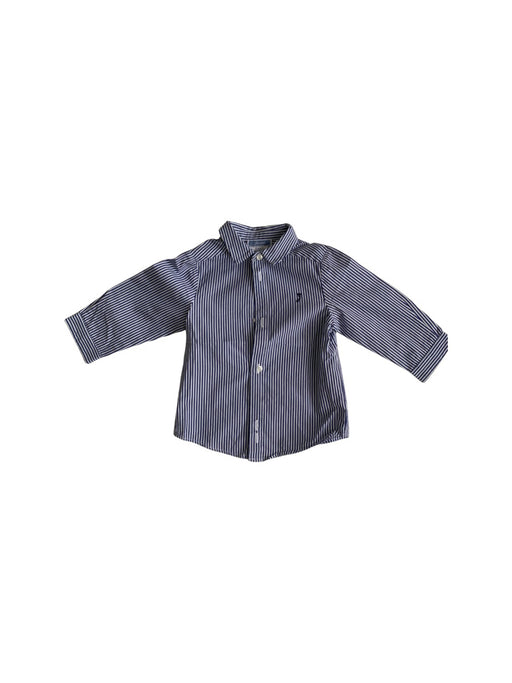 A Navy Long Sleeve Shirts from Jacadi in size 6-12M for boy. (Front View)