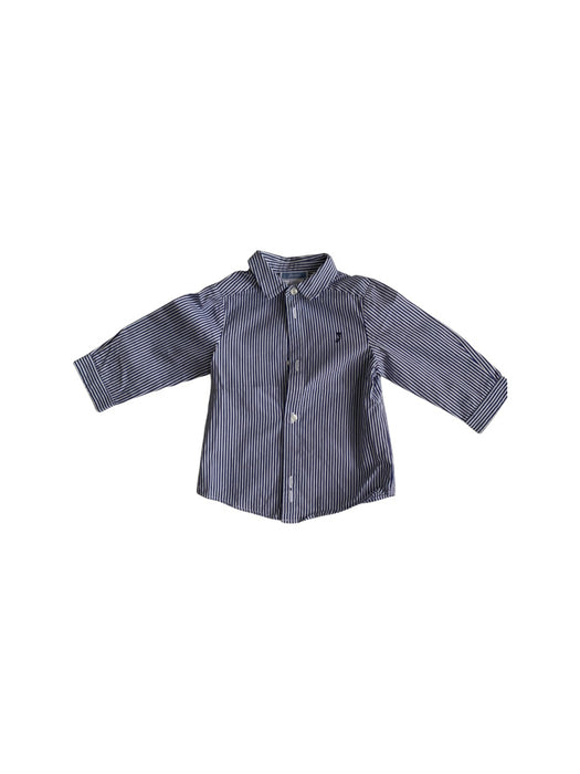 A Navy Long Sleeve Shirts from Jacadi in size 6-12M for boy. (Front View)
