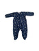 A Navy Onesies from Petit Bateau in size 6-12M for neutral. (Front View)