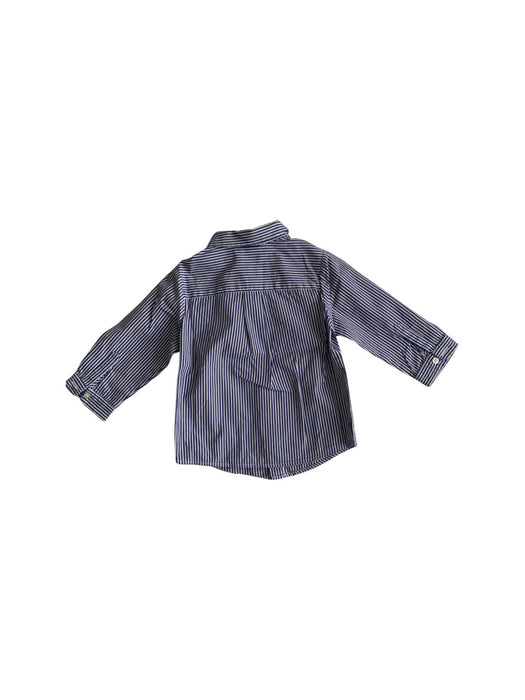 A Navy Long Sleeve Shirts from Jacadi in size 6-12M for boy. (Back View)