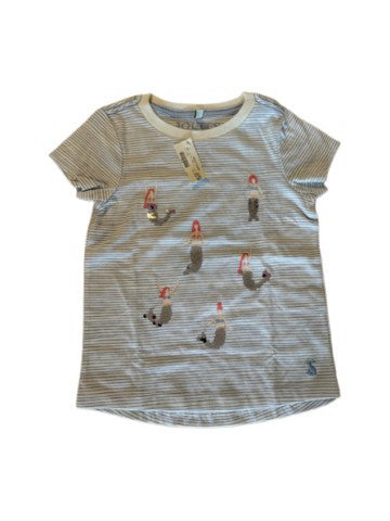 A Blue Short Sleeve T Shirts from Joules in size 5T for girl. (Front View)