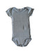 A Blue Short Sleeve Bodysuits from Petit Bateau in size 12-18M for neutral. (Front View)