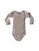A Beige Long Sleeve Bodysuits from Petit Bateau in size 12-18M for girl. (Front View)