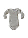 A White Long Sleeve Bodysuits from Petit Bateau in size 12-18M for girl. (Front View)