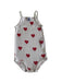 A Red Sleeveless Bodysuits from Petit Bateau in size 18-24M for girl. (Front View)