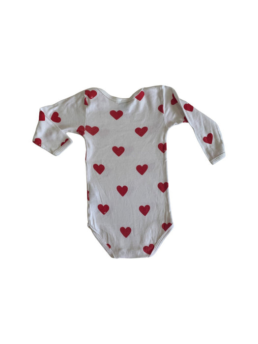 A White Long Sleeve Bodysuits from Petit Bateau in size 12-18M for girl. (Back View)