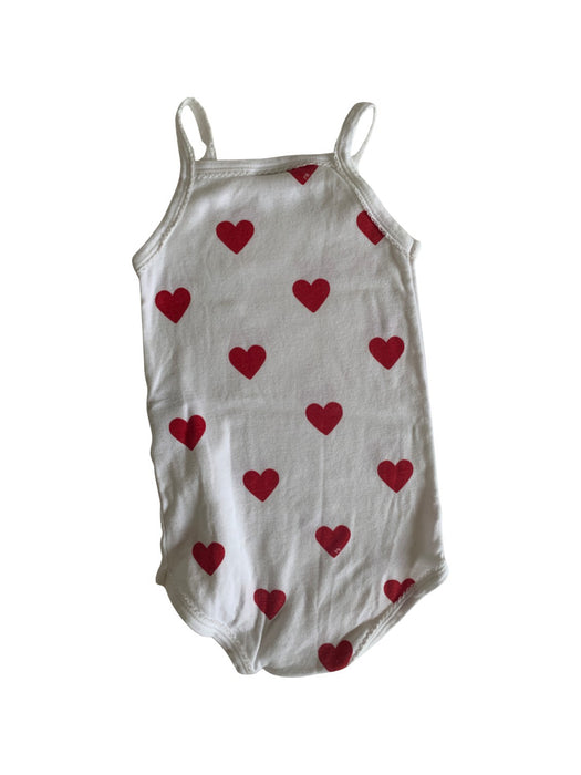 A Red Sleeveless Bodysuits from Petit Bateau in size 18-24M for girl. (Back View)