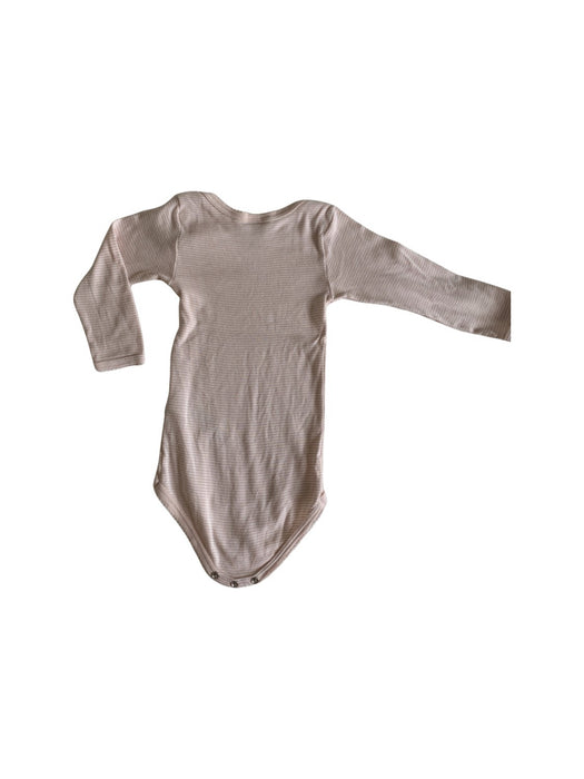 A Beige Long Sleeve Bodysuits from Petit Bateau in size 12-18M for girl. (Back View)