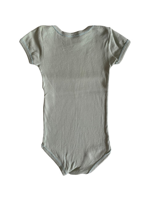 A Green Short Sleeve Bodysuits from Petit Bateau in size 12-18M for neutral. (Back View)