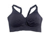 A Black Bras from Medela in size M for maternity. (Front View)