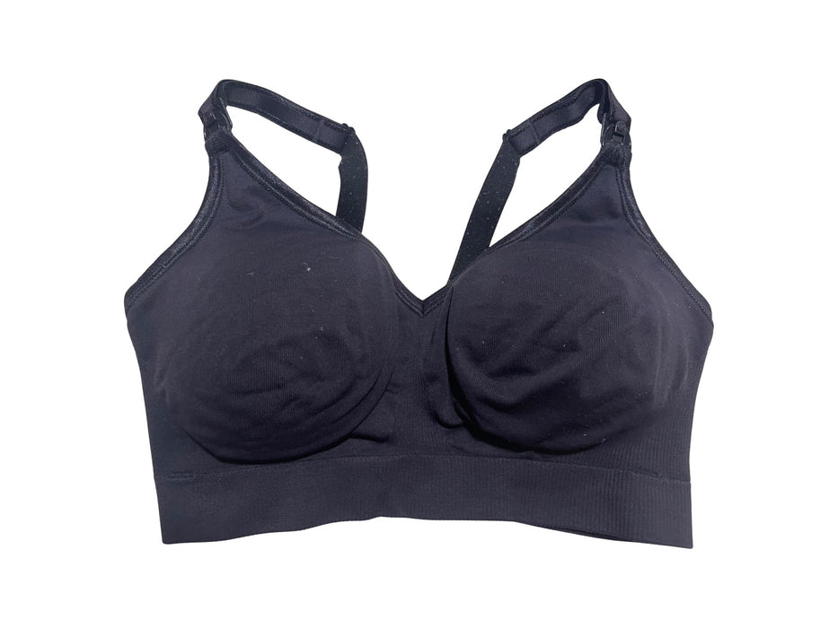 A Black Bras from Medela in size M for maternity. (Front View)