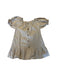 A Beige Short Sleeve Dresses from Seed in size 6T for girl. (Front View)
