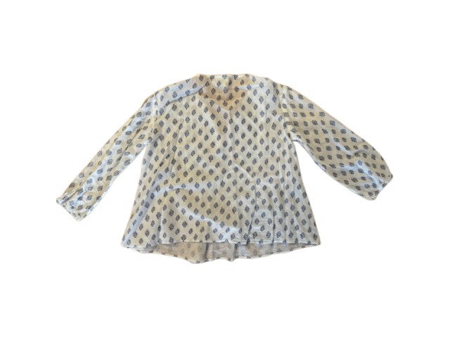 A Beige Long Sleeve Shirts from Bonne Mere in size 8Y for girl. (Back View)