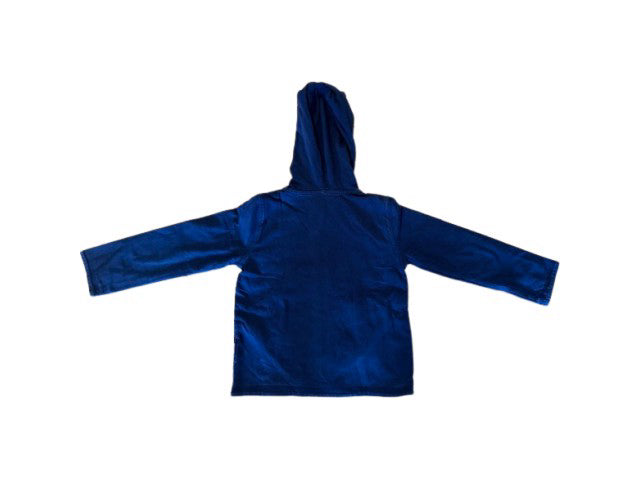 A Blue Hooded Sweatshirts from Jojo Maman Bébé in size 3T for girl. (Back View)