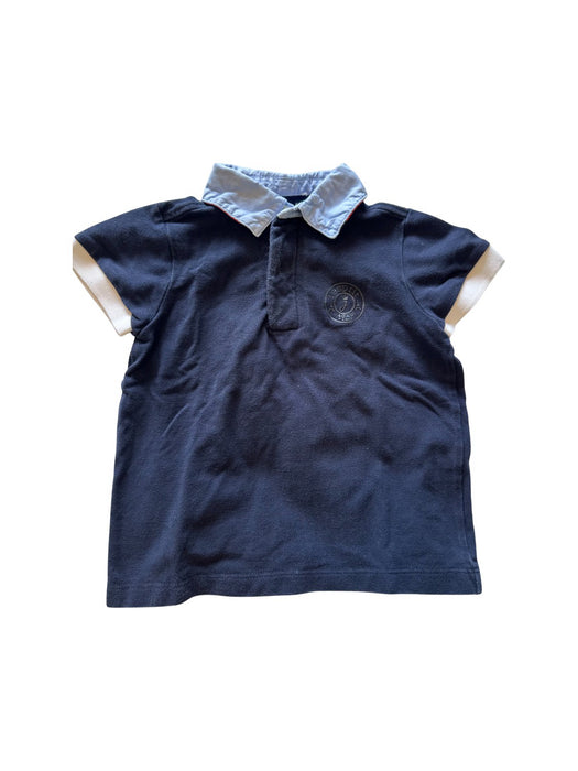 A Navy Short Sleeve Polos from Jacadi in size 3T for boy. (Front View)