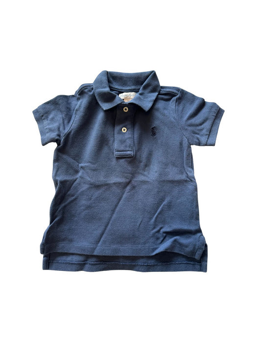 A Blue Short Sleeve Polos from Ralph Lauren in size 12-18M for boy. (Front View)