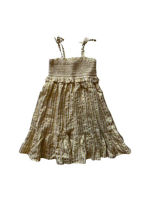 A Gold Sleeveless Dresses from Crewcuts in size 6T for girl. (Front View)