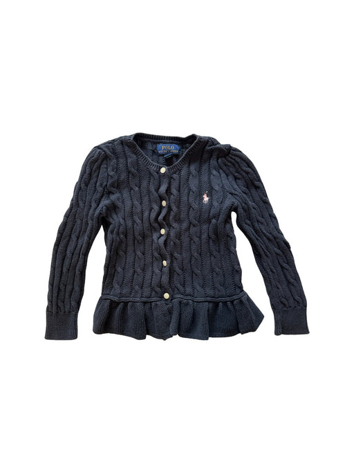 A Navy Cardigans from Polo Ralph Lauren in size 4T for girl. (Front View)