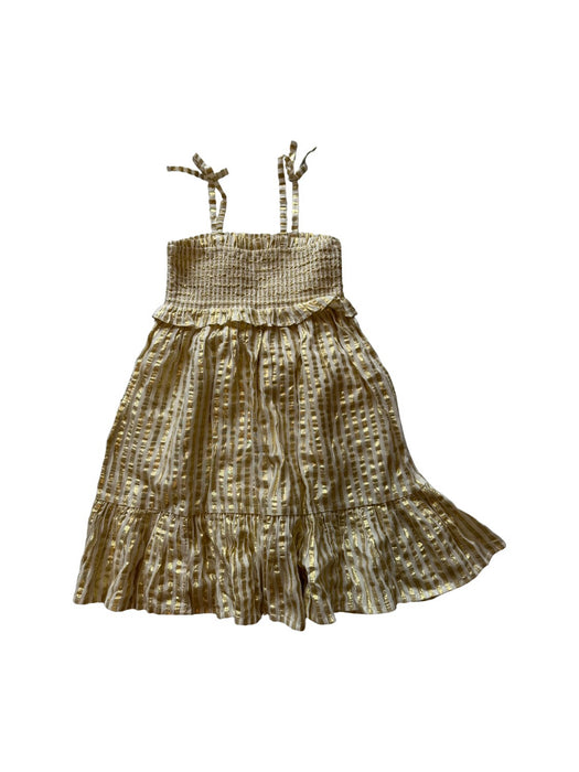 A Gold Sleeveless Dresses from Crewcuts in size 6T for girl. (Back View)