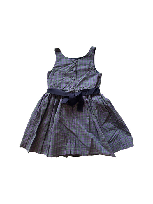 A Navy Sleeveless Dresses from Polo Ralph Lauren in size 4T for girl. (Back View)