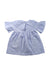 A Blue Short Sleeve Dresses from Seed in size 3-6M for girl. (Back View)