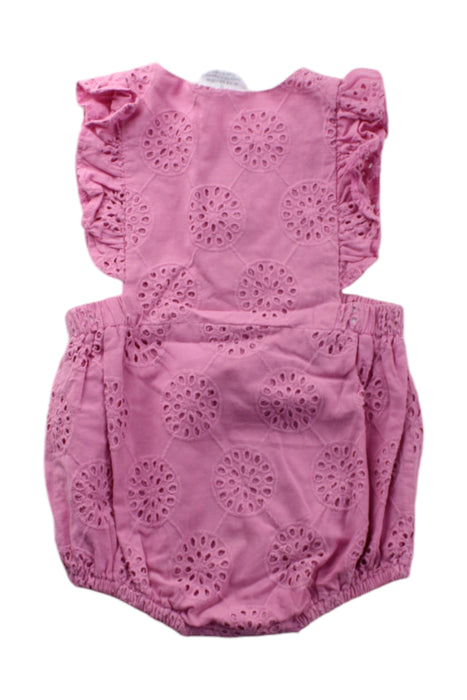 A Pink Sleeveless Rompers from Milky in size 6-12M for girl. (Back View)