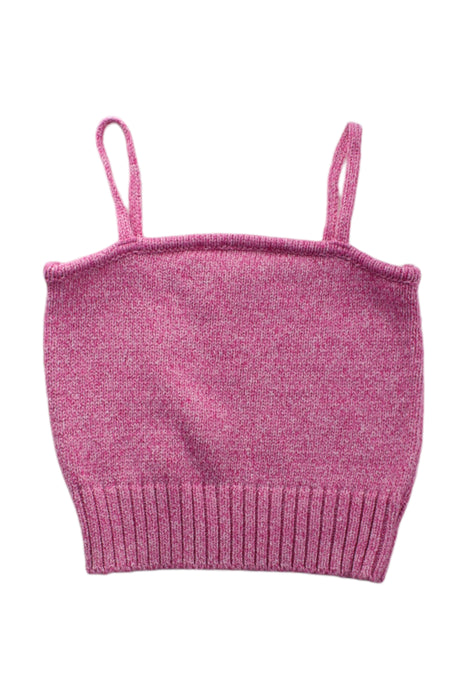 A Pink Sleeveless Tops from Janie & Jack in size 8Y for girl. (Front View)