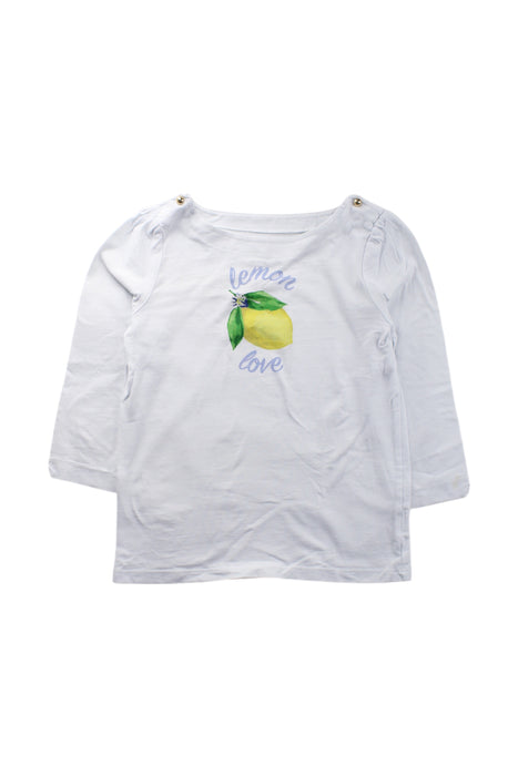 A White Long Sleeve Tops from Janie & Jack in size 10Y for girl. (Front View)