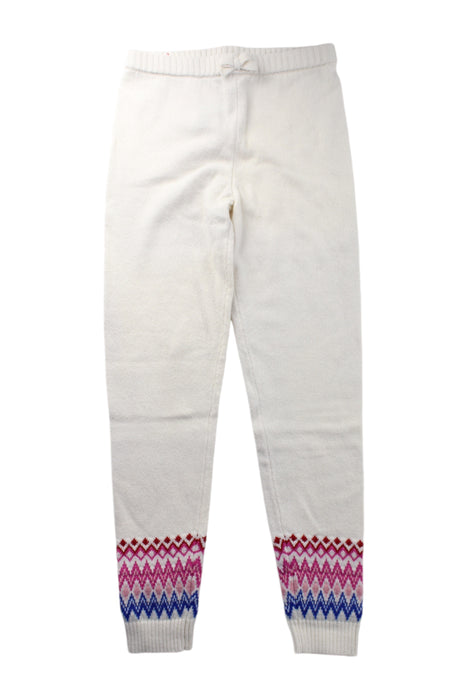 A White Sweatpants from Janie & Jack in size 10Y for girl. (Front View)