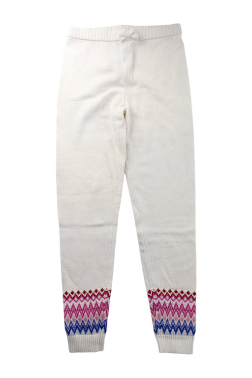A White Sweatpants from Janie & Jack in size 10Y for girl. (Front View)