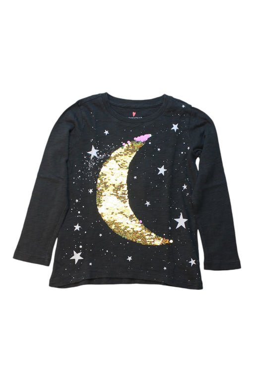 A Black Long Sleeve Tops from Crewcuts in size 5T for girl. (Front View)