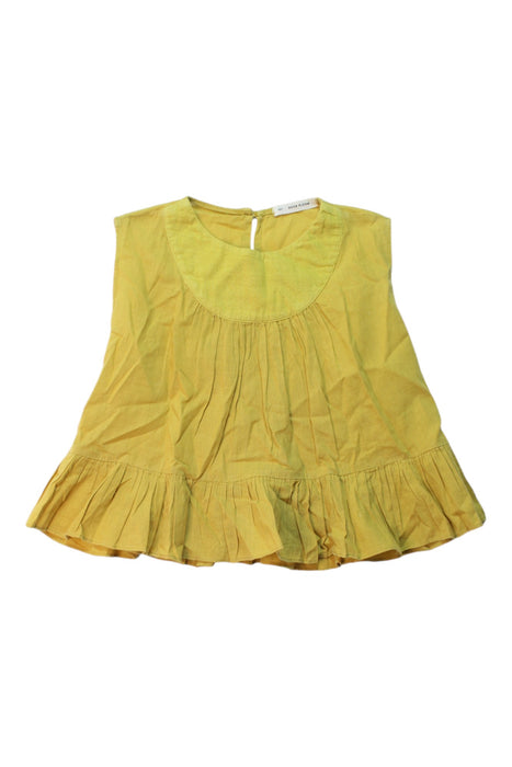 A Yellow Sleeveless Tops from Soor Ploom in size 5T for girl. (Front View)