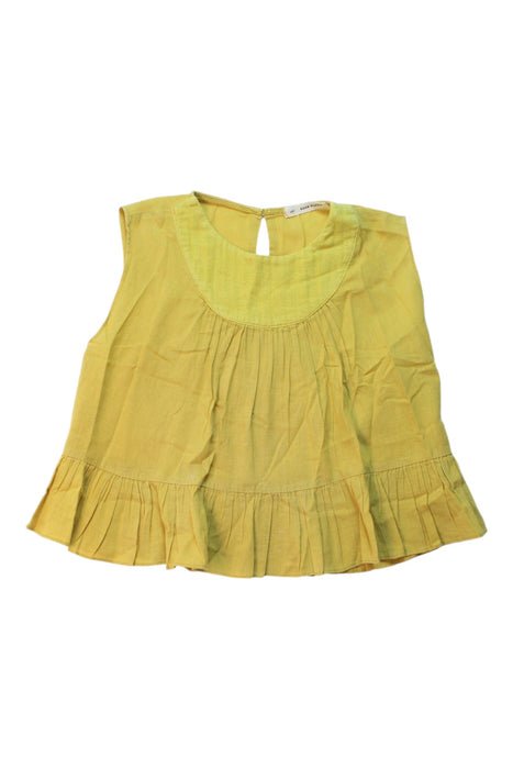 A Yellow Sleeveless Tops from Soor Ploom in size 5T for girl. (Front View)