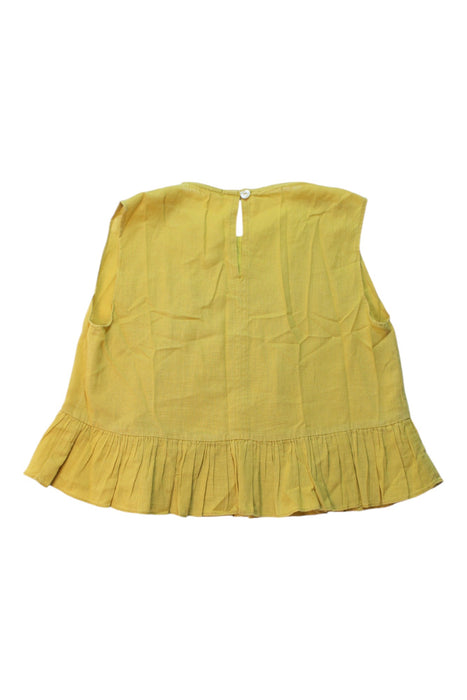 A Yellow Sleeveless Tops from Soor Ploom in size 5T for girl. (Back View)